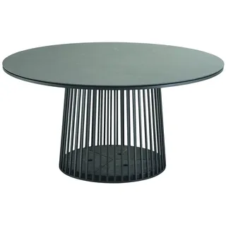 Solpuri Gartentisch Ø 150 x 75 cm Weiß/Grau