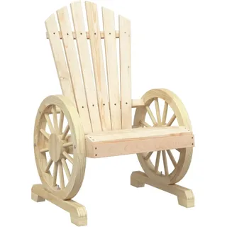 vidaXL Adirondack-Gartenstuhl Massivholz Tanne - Braun