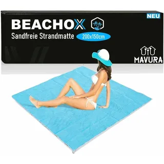 BEACHOX Sandfreie Strandmatte Stranddecke Picknickdecke Strandtuch Campingmatte