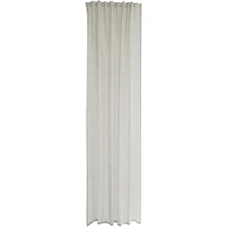 Vorhang mit Fransen | Streifen Taupe grau | Dekovorhang