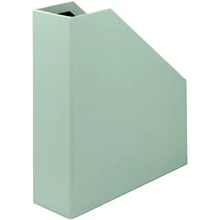 Rössler SOHO Stehsammler A4 mit Griff | Stehsammler Pappe aus stabilem Karton | Büro Organizer | Schreibtisch Organizer | Zeitschriftenhalter | 315 x 260 x 80 mm | 1 Stück | Farbe: Grün | Mint