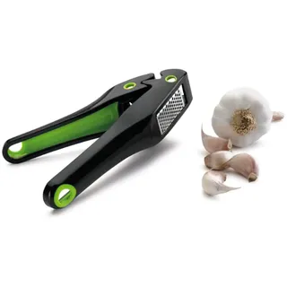 IBILI 776400 Knoblauchpresse Easycook, Edelstahl, Silber/schwarz/grün, 19 x 4 x 6 cm