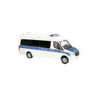 Busch 52638 H0 Einsatzfahrzeug Modell Mercedes Benz Sprinter Bus, Polizei Berlin Mannschaftskraftwa