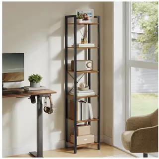 VASAGLE Bücherregal 40 x 30 x 187,5 cm Braun, Schwarz