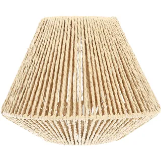 UKCOCO Boho Rattan Lampenschirm:Hängelampe Stehlampe Papier Lampenschirm Nachahmung Rattan Lampenschirm für Tischlampe Hängeleuchten Deckenlampe