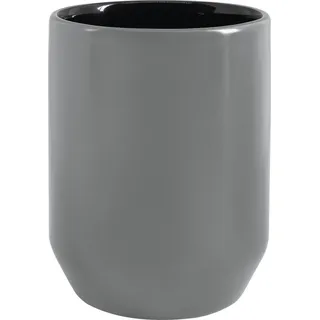 Spirella Zahnputzbecher Zahnbürstenhalter Stoneware "Jaro" 7,8x10,5 cm Grau/Schwarz - Grau