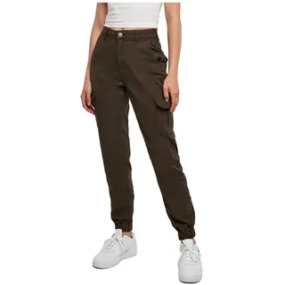 Urban Classics High Waist Cargohose - Brown - 32