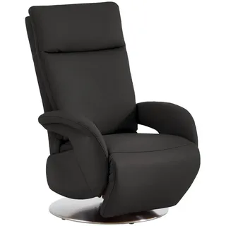Cantus Relaxsessel , Dunkelbraun , Metall , Echtleder , Color-Finish-Leder , 70x108x80 cm , Goldenes M , Fußauswahl, Lederauswahl, Stoffauswahl, Relaxfunktion, Sitzfläche 360° drehbar, inklusive Armlehnen , Wohnzimmer, Sessel, Ledersessel