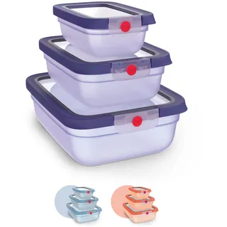 Emsa »oneClick« Set, 3 tlg. tlg. verschlossen mit nur 1 x Klick, 100% dicht, made in Germany