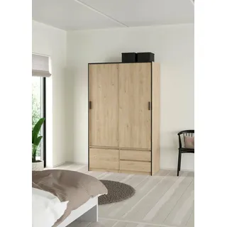 Dmora - Großer Mehrzweckschrank Melina, Multifunktionale Möbel, Schuhschrank, Besenschrank, 121x60 h200 cm, Eiche