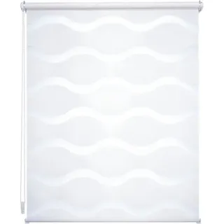 LIEDECO Doppelrollo »Wave« Lichtschutz ohne Bohren freihängend Klemmfix-DUO-Rollo, Doppelrollo "Wave", weiß