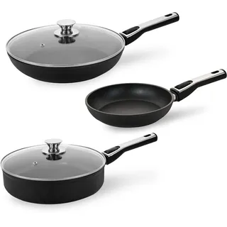 Genius Cerafit Plasma Pfannen-Set 5-tlg. 20 cm + 24 cm + 28 cm + 30 cm + 32 cm