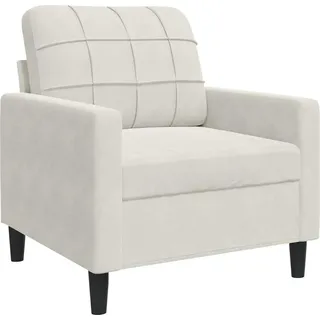 vidaXL Sessel Creme 60 cm Samt - Creme