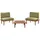 Lounge Set 3-tlg. Olivgrün