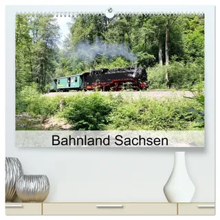 Bahnland Sachsen (hochwertiger Premium Wandkalender 2026 DIN A2 quer), Kunstdruck in Hochglanz: Von der Museumsbahn bis zum modernen ... Bahnlandschaft. (CALVENDO Mobilitaet)