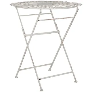 Beliani Gartentisch Ø 70 x 76 cm Weiß