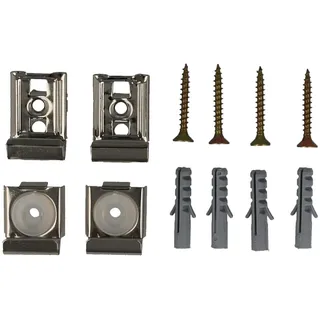 tecuro Spiegelklammern, Messing verchromt - schwere Ausführung