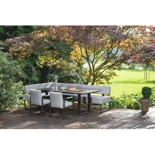 Xxxl Gartentisch , Anthrazit, Grau , Kunststoff , rechteckig , Kufe , 95x76x220 cm , wetterbeständig , Gartenmöbel, Gartentische
