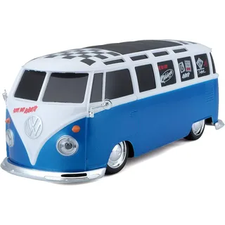 MAISTO Tech R/C VW Van Samba: blau-weiß Maßstab 1:24, 2,4 GHz, mit Pistolengriff-Steuerung, ab 5 Jahren, 20 cm, (581529)