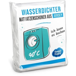 Sweetnight - Matratzenschoner 90x200 cm | Wasserdichte und mikroatmungsaktive Matratzenauflage | Sanft und leise | Waschbar bei 90°C, White