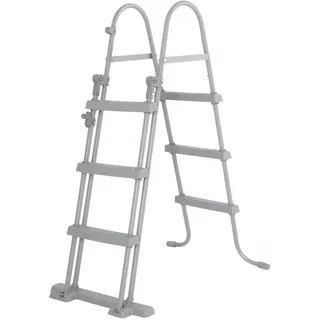 Bestway Sicherheitsleiter 107 cm 58330 Bestway Poolleiter - Aufstellpools bis 107 cm – rutschfeste Stufen – stabile Metallkonstruktion – bis 150 kg – universell einsetzbar - 58330