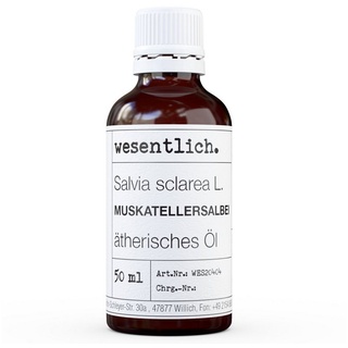 wesentlich. Muskatellersalbeiöl - ätherisches Öl - 100% naturrein (Glasflasche) - u.a. für Duftlampe und Diffuser (50ml)