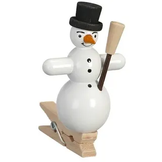 Baumbehang Schneemänner Zylinder mit Klammer Höhe Circa 5cm NEU Baumschmuck Holz