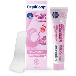 Depilsoap® - Körperenthaarungscreme 150 ml – empfindliche Haut – ohne Ammoniak – angereichert mit Rosenöl und Hyaluronsäure – zarter Duft mit blumigen Noten