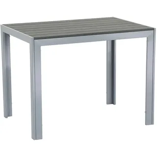 Gardissimo FIRE SOUL Nonwood Alu-Gartentisch Gartenmöbel 100x70cm silber