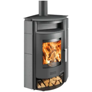 Haas+Sohn Kuopio II Kaminofen Perlanthrazit / Quarzit grau - Beige, Grau
