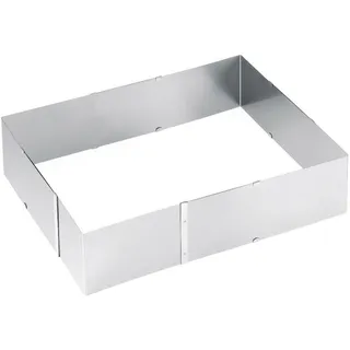 Gefu Backrahmen , Edelstahlfarben , Metall , 30 cm Schubladen , rechteckig , 20x8.5x24 cm , Backen & Backzubehör, Backformen