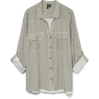 VERO MODA Damen Bluse VMBUMPY - Regular Fit XS S M L XL XXL Weiss Schwarz