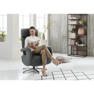 die planbar Relaxsessel MP-RS18073 Polyester 71 x 110 x 83 cm Grau drehbar, inkl. man. Kopfpolsterverstellung u. Relax-Funktion