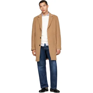 Tommy Hilfiger Herren Mantel Mix Coat Einreihig, Braun (Hickory), XL
