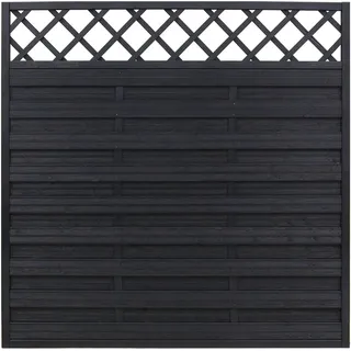 Sichtschutzzaun-Element Country Anthrazit lasiert 180 cm x 180 cm