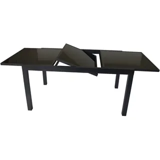 DEGAMO TORINO Ausziehtisch 180/240 x 100 x 75 cm Anthrazit/Schwarz