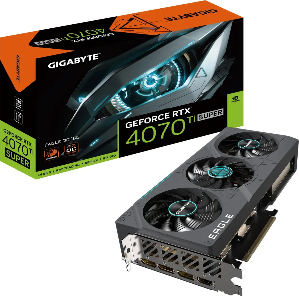 Bild von RTX 4070 Ti SUPER Eagle OC 16G 16 GB GDDR6X xGV-N407TSEAGLE OC-16GD