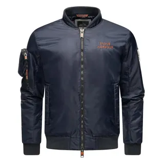 Stone Harbour Bomberjacke Berkoo Coole Herren Pilotenjacke mit praktischer Ärmeltasche blau L (52)