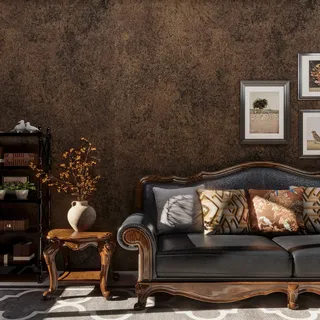 TOTIO 122CMx9M Extra Breit Goldtapete Bronze Gold Klebefolie betonoptik Selbstklebende Vinyl-Wandfolie Wasserfeste Möbelfolie Dunkelbraun Matt Angedickt Blasenfreies Design Metallischer Industriestil
