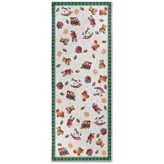 Villeroy & Boch Läufer , Multicolor, Dunkelgrün , Textil , Weihnachten , rechteckig , 80x200 cm , Oeko-Tex® Standard 100 , rutschfest, in verschiedenen Größen erhältlich, pflegeleicht, strapazierfähig, leicht zusammenrollbar, rutschfeste Unterfläche , Teppiche und Böden, Teppiche, Teppichläufer, Läufer