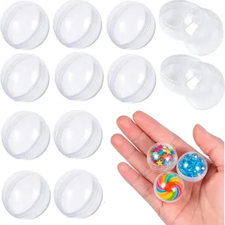 100 Stück Plastikkugeln Zum Befüllen, Weihnachtskugeln Zum Befüllen, Transparente Kugeln Für Weihnachtsdekoration, DIY Bastelprojekte Und Automaten, Ideal Für Kinderpartys Und Kreative Gestaltung
