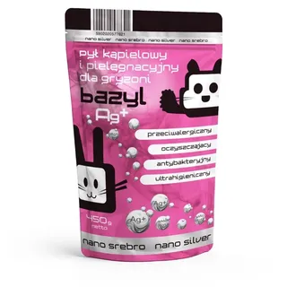 BAZYL Ag+ Bentonit Pflegestaub für Nagetiere 450 g