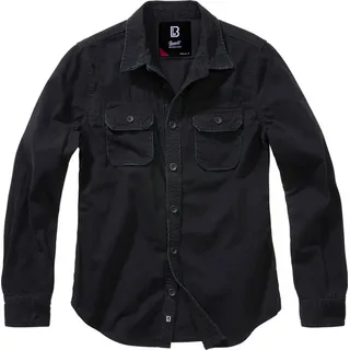 Brandit Textil Brandit Vintage Langarmhemd - Black - 5XL
