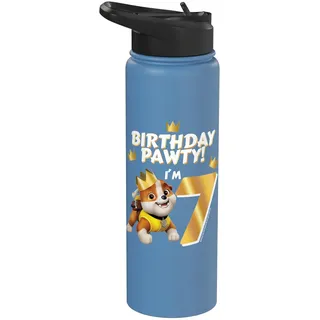 Offizielles Paw Patrol Rubble Birthday Pawty I'm 7 Party Stainless Steel Insulated Water Bottle