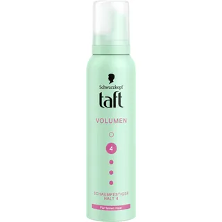 Schwarzkopf Taft Schaumfestiger Volumen (150ml), Haltegrad 4, Haarschaum für feines Haar, volumengebendes Mousse, verhindert Föhnschäden, ohne zu verkleben, vegane Formel*
