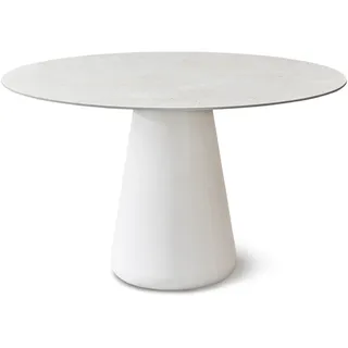 Solpuri Queen Dining Tisch Beton/Aluminium/Dekton Ivory rund