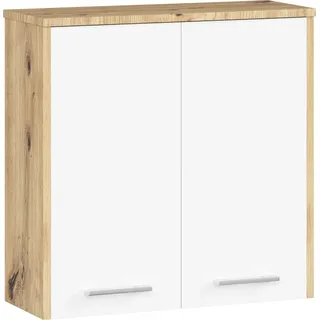 raumhirsch Hängeschrank 30cm Wandregal 99cm hoch 1 Tür Vitrine 3 Fächer Wandschrank
