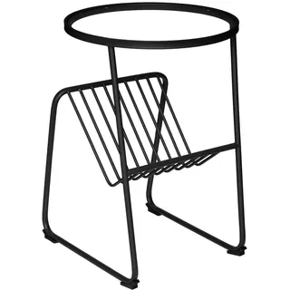 ATMOSPHERA CREATEUR D'INTERIEUR Beistelltisch Joy Zeitschriftenständer schwarz Glas Atmosphäre Designer