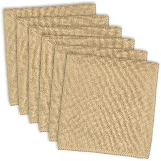 DII Cleaning Collection Geschirrtuch-Set, weich, sehr saugfähig, Mikrofaser, 30,5 x 30,5 cm, Taupe, 6 Stück