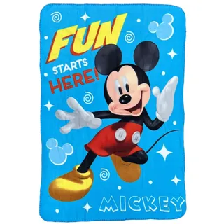 CARTOON Kinderdecke Mickey Mouse Disney Decke aus 100% Polyester 100 x 140 cm